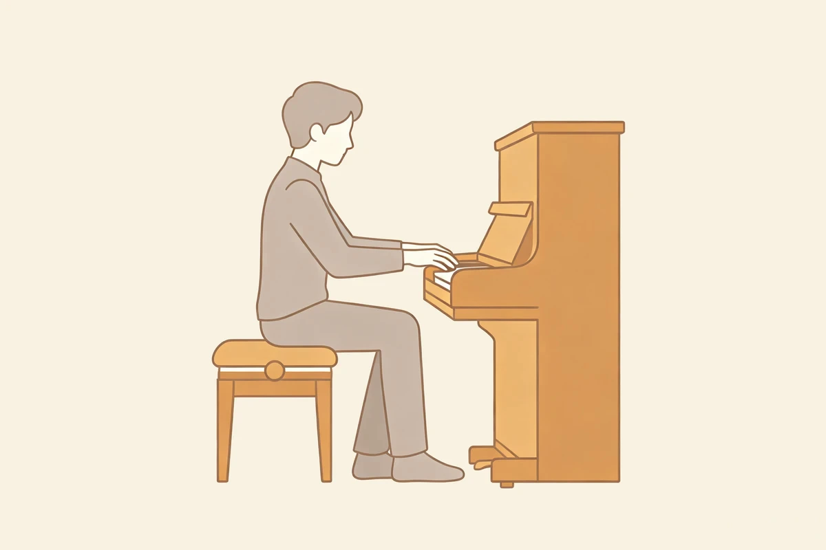 [钢琴](/entries/piano)坐姿侧视图